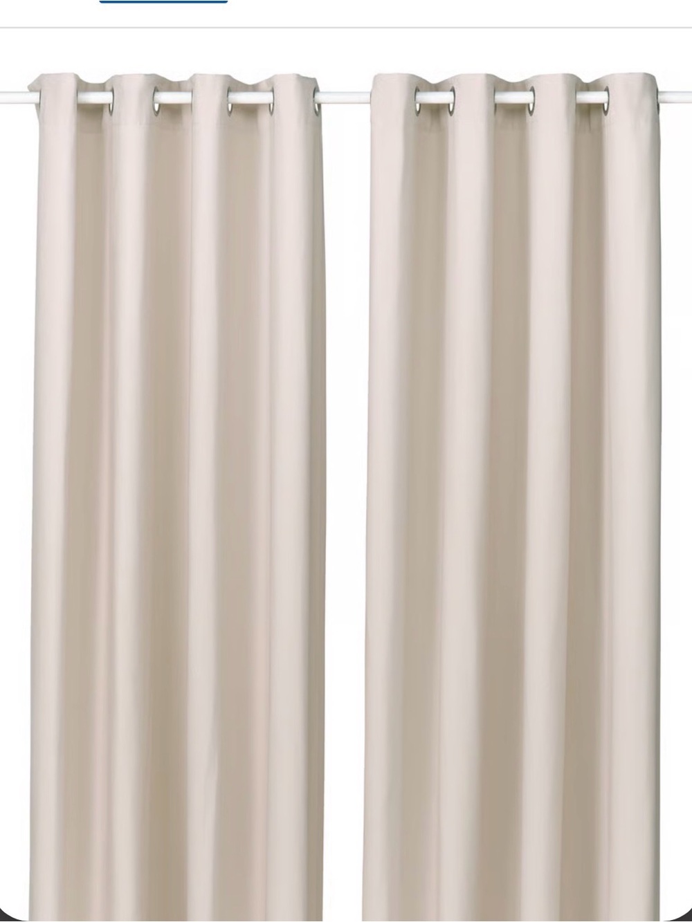 IKEA GINSTMOTT Curtains, 1 pair, beige/with eyelets, 57x98 "